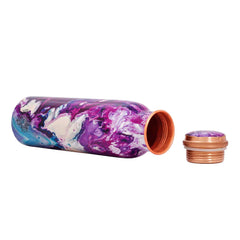 Pure Copper Water Bottle with Printed Design