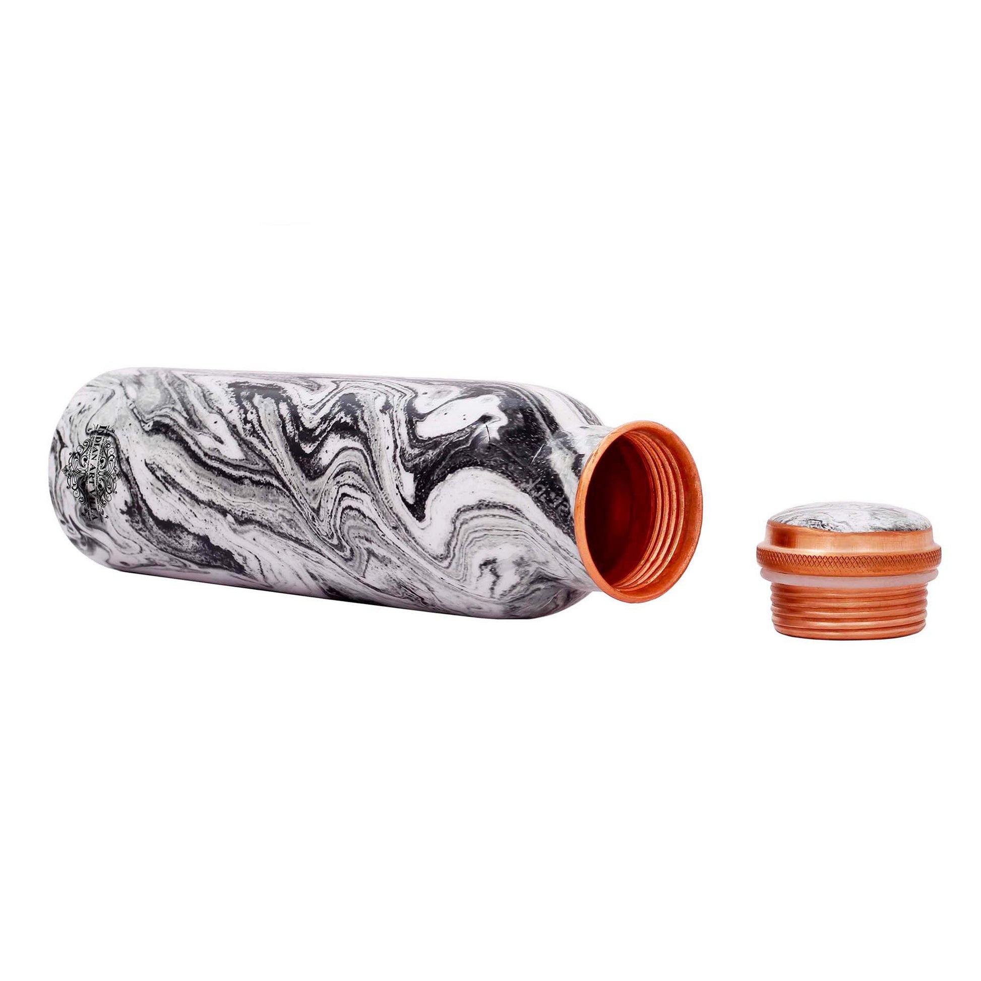 Pure Copper Water Bottle with Printed Design