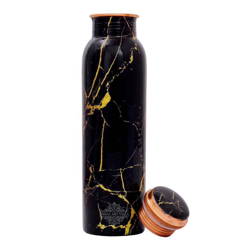 Pure Copper Water Bottle with Printed Design