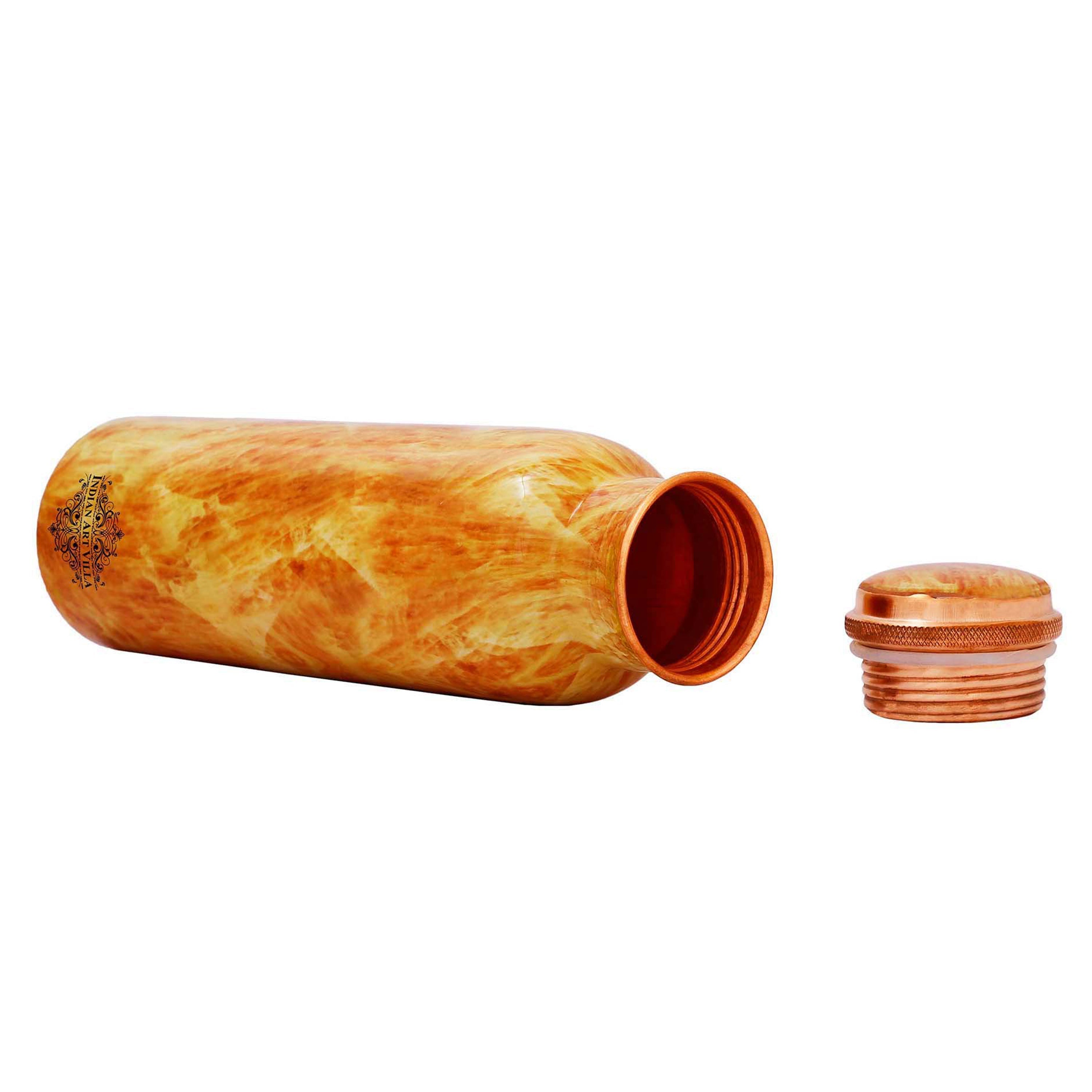 Pure Copper Water Bottle with Printed Design