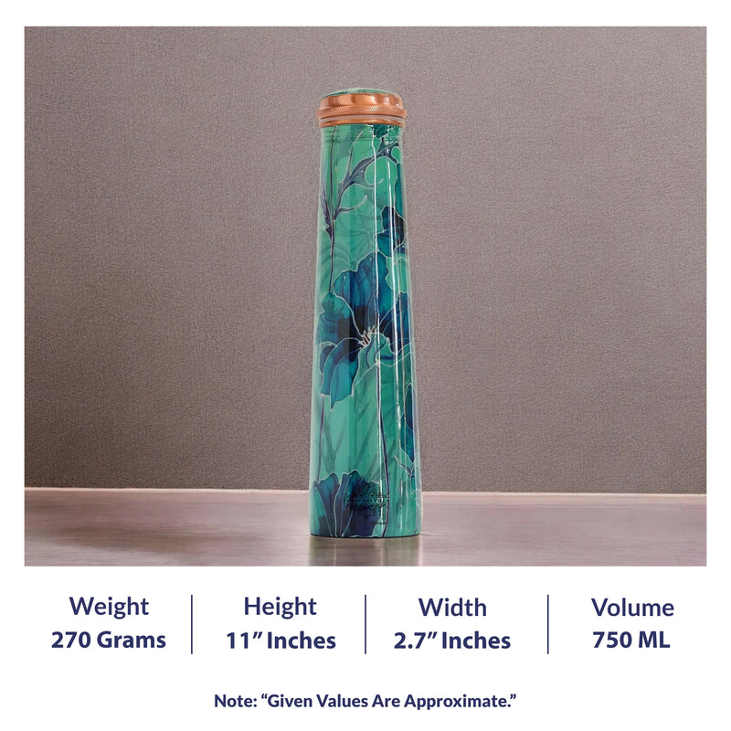 Pure Copper Bottle with Slim Tube Pyramid Shape – 750 ML