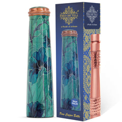Pure Copper Bottle with Slim Tube Pyramid Shape – 750 ML