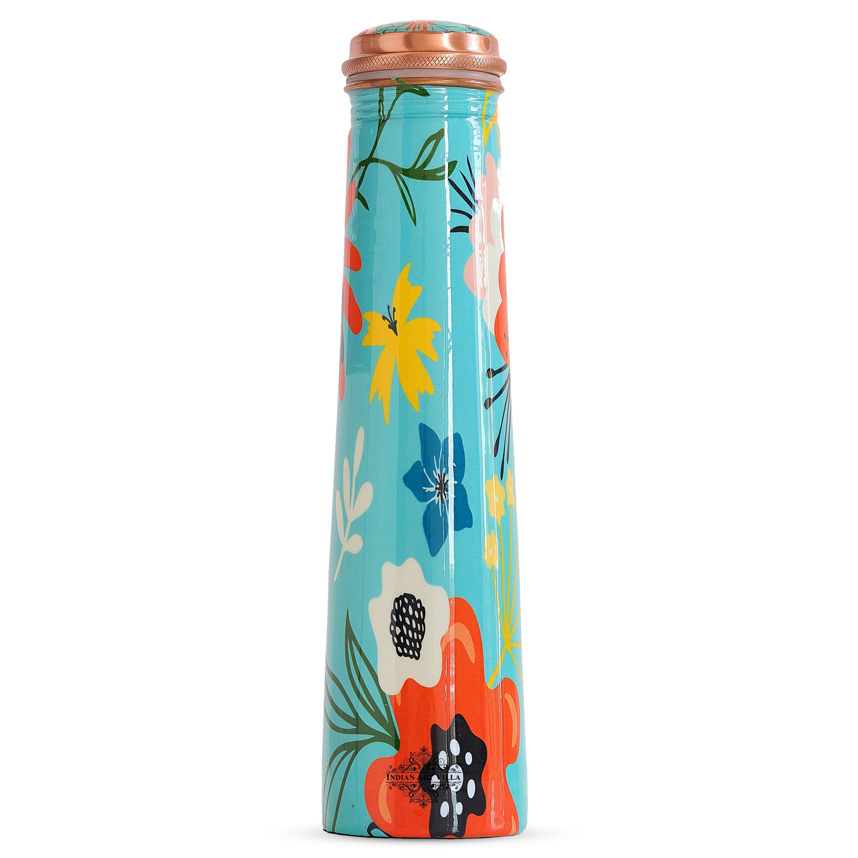 Pure Copper Bottle with Slim Tube Pyramid Shape – 750 ML