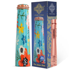 Pure Copper Bottle with Slim Tube Pyramid Shape – 750 ML