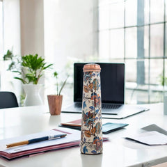 Pure Copper Bottle with Slim Tube Pyramid Shape – 750 ML