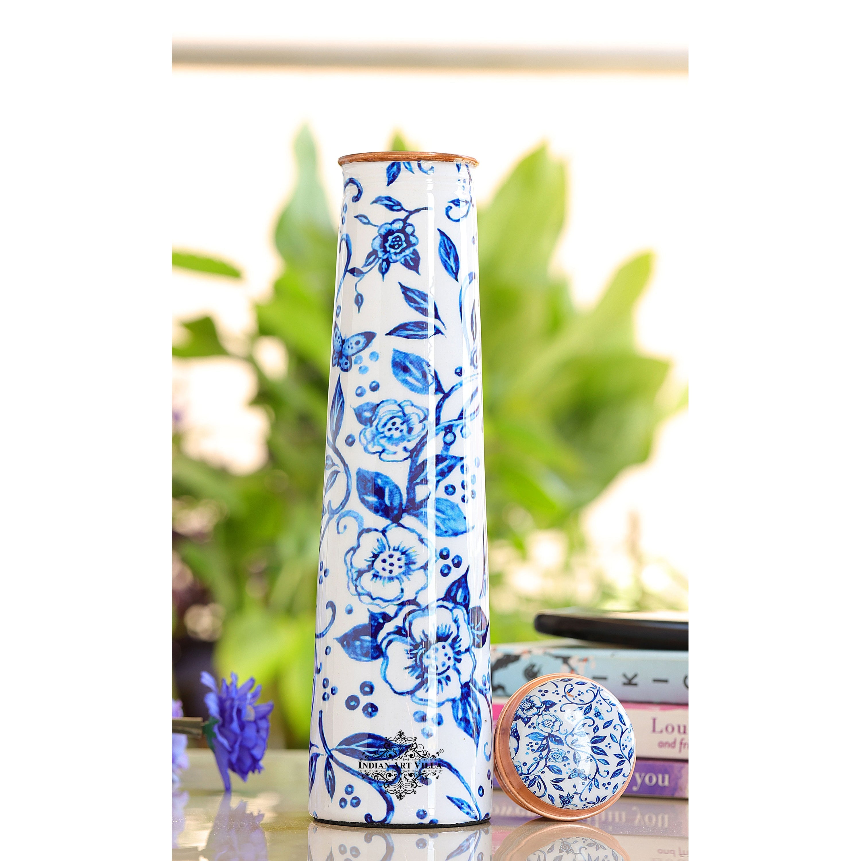 Pure Copper Bottle with Slim Tube Pyramid Shape – 750 ML
