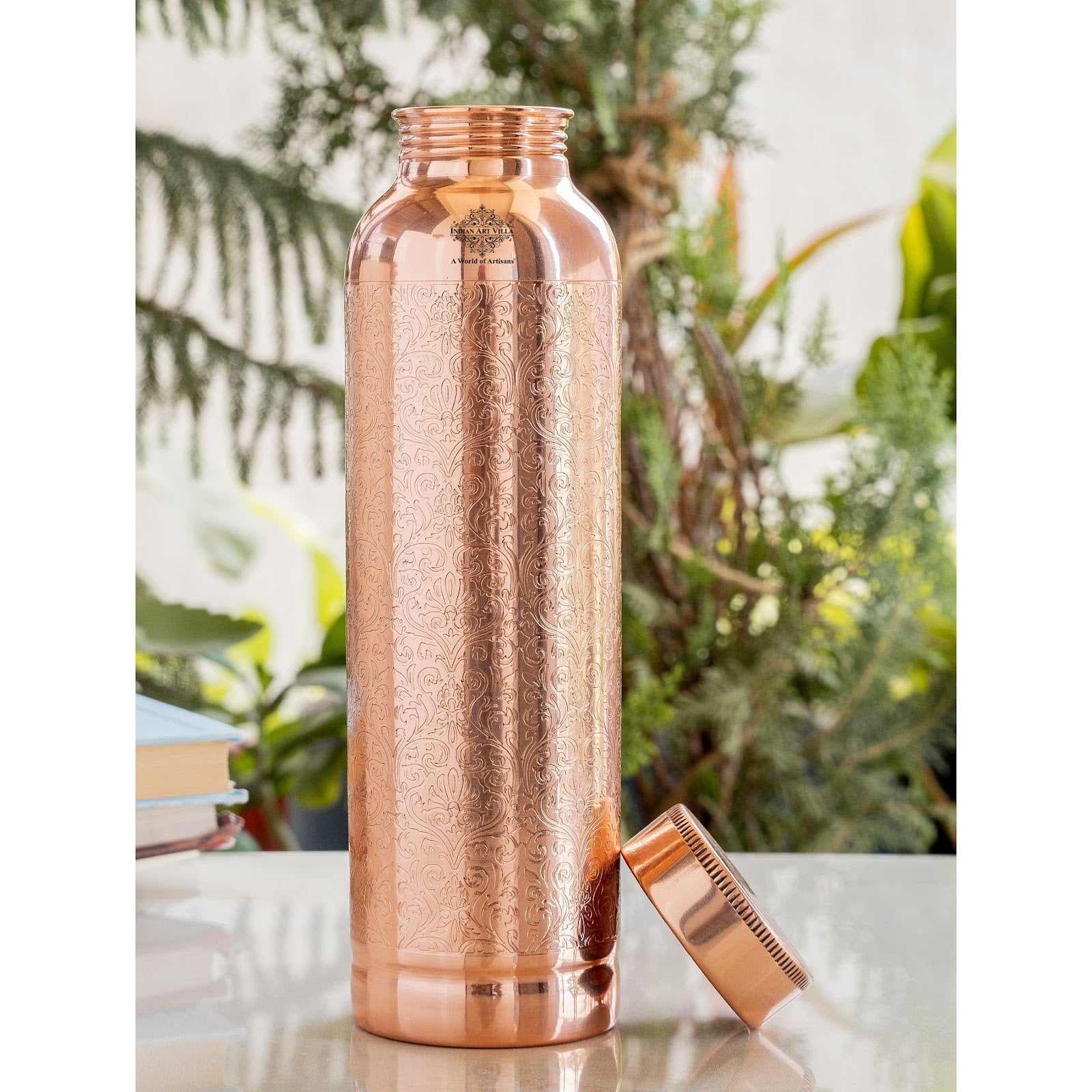 Doctor's Choice Pure Copper Water Bottle with Ergonomic Design