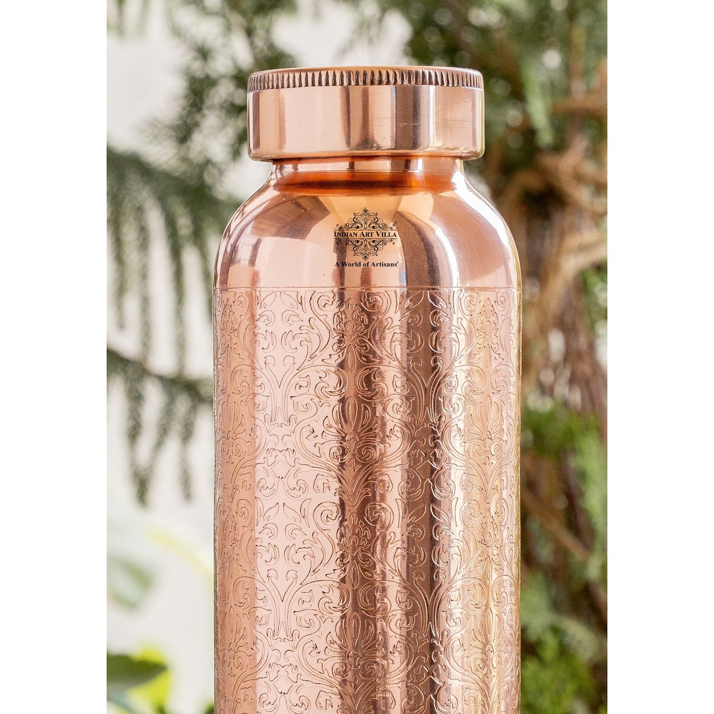 Doctor's Choice Pure Copper Water Bottle with Ergonomic Design