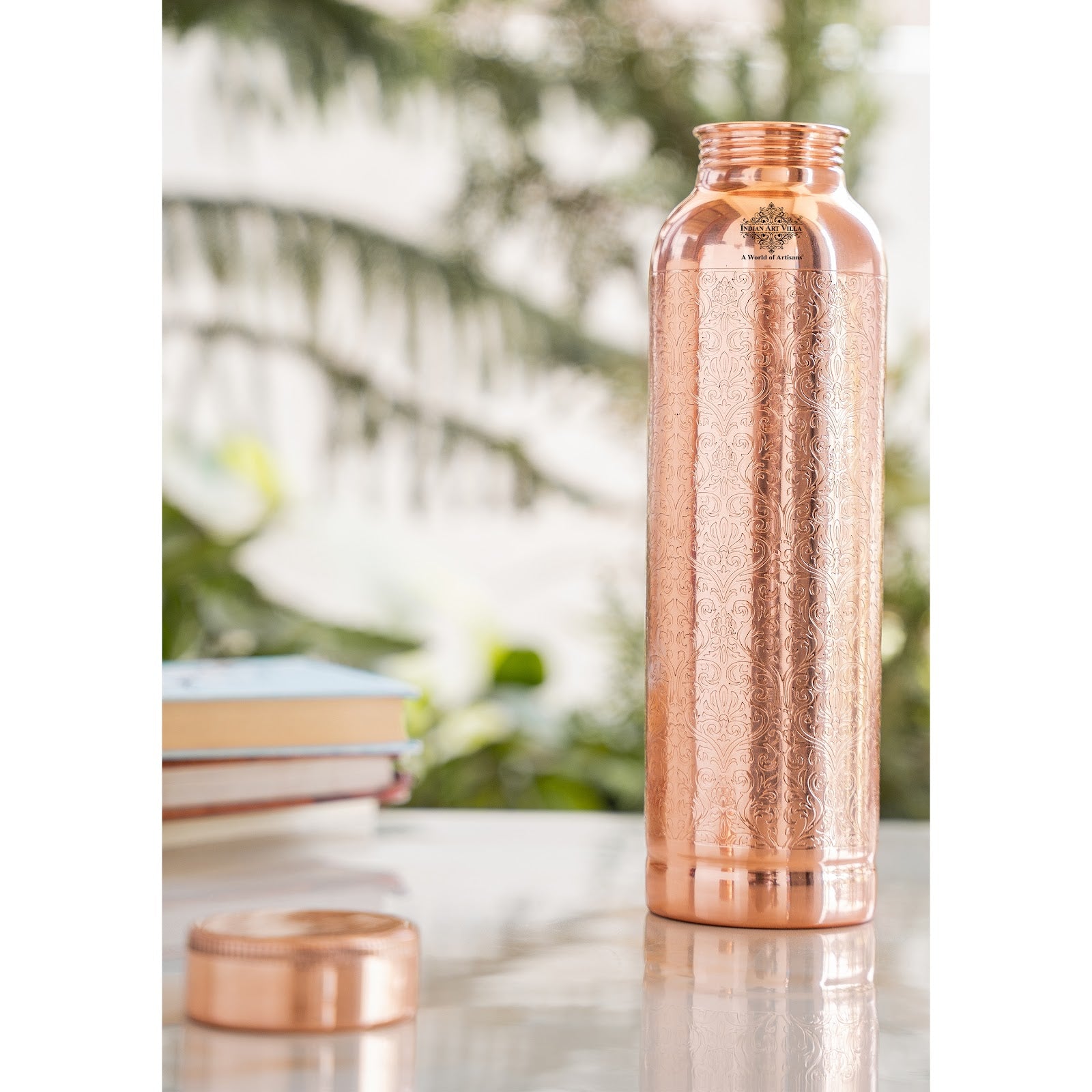 Doctor's Choice Pure Copper Water Bottle with Ergonomic Design