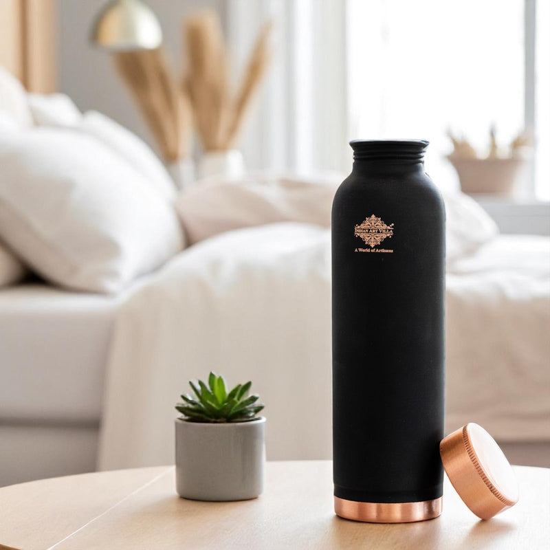 Pure Copper Water Bottle with Soft Matte Finish Color – 900 ML
