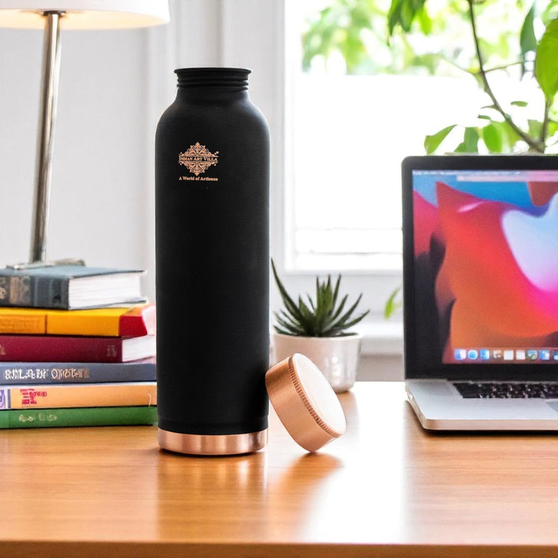 Pure Copper Water Bottle with Soft Matte Finish Color – 900 ML