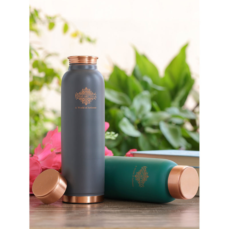 Pure Copper Water Bottle with Soft Matte Finish Color – 900 ML
