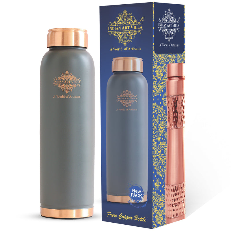Pure Copper Water Bottle with Soft Matte Finish Color – 900 ML