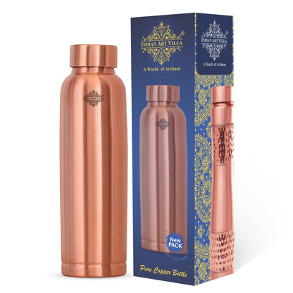 Doctor's Choice Pure Copper Water Bottle with Ergonomic Design