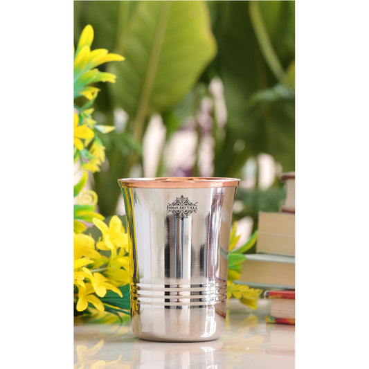 Pure Steel Copper Curve Shaped Glass  250 ml