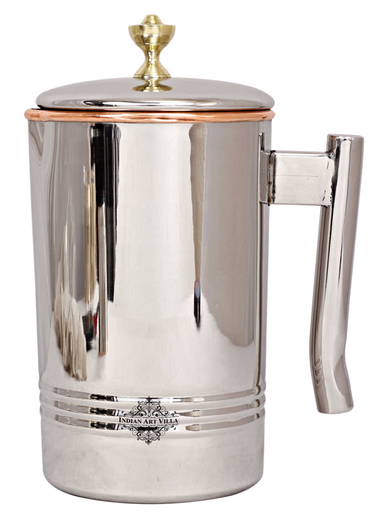 Pure Steel Copper Designer Jug With a L-Shaped Handle