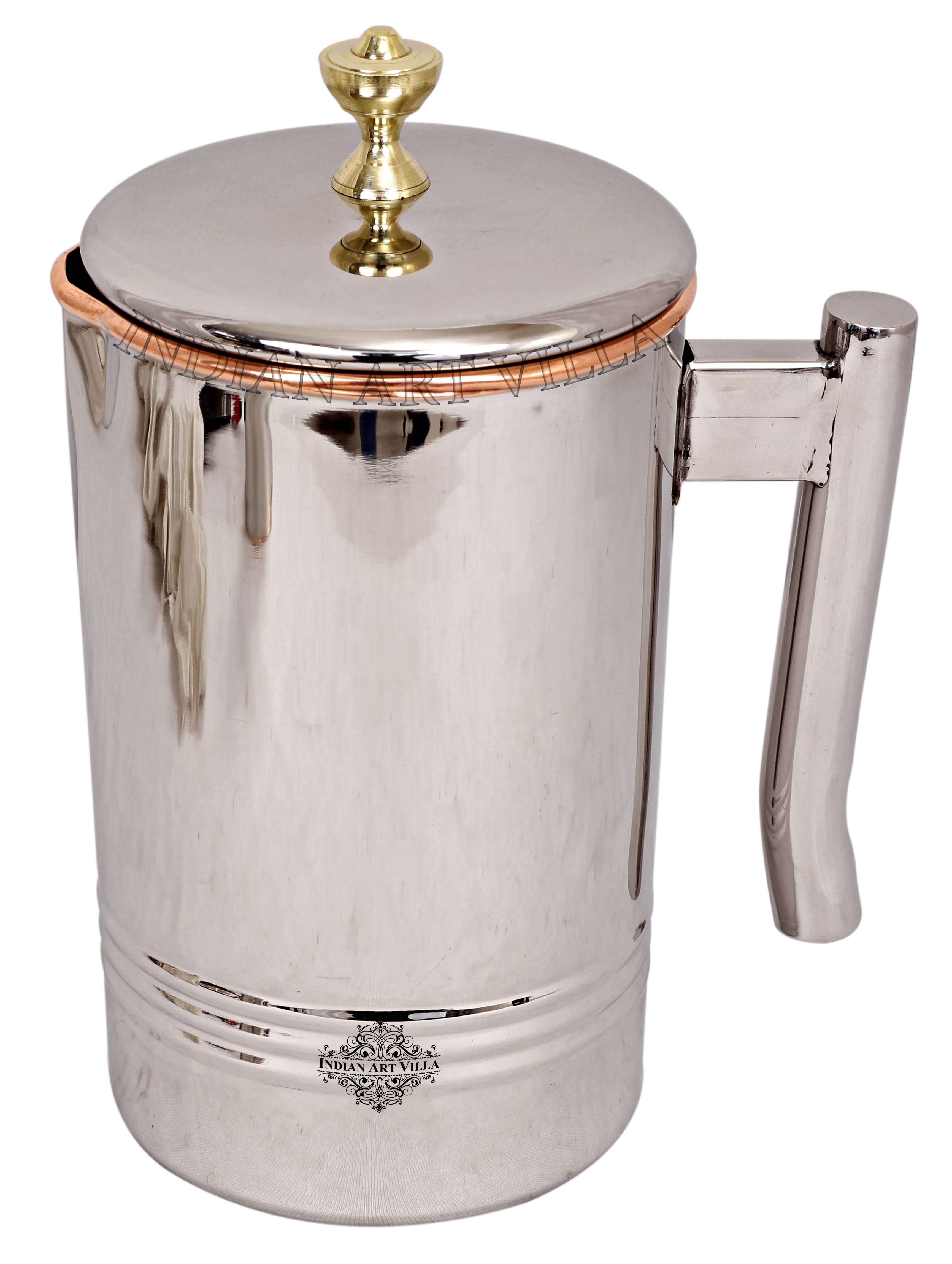 Pure Steel Copper Designer Jug With a L-Shaped Handle