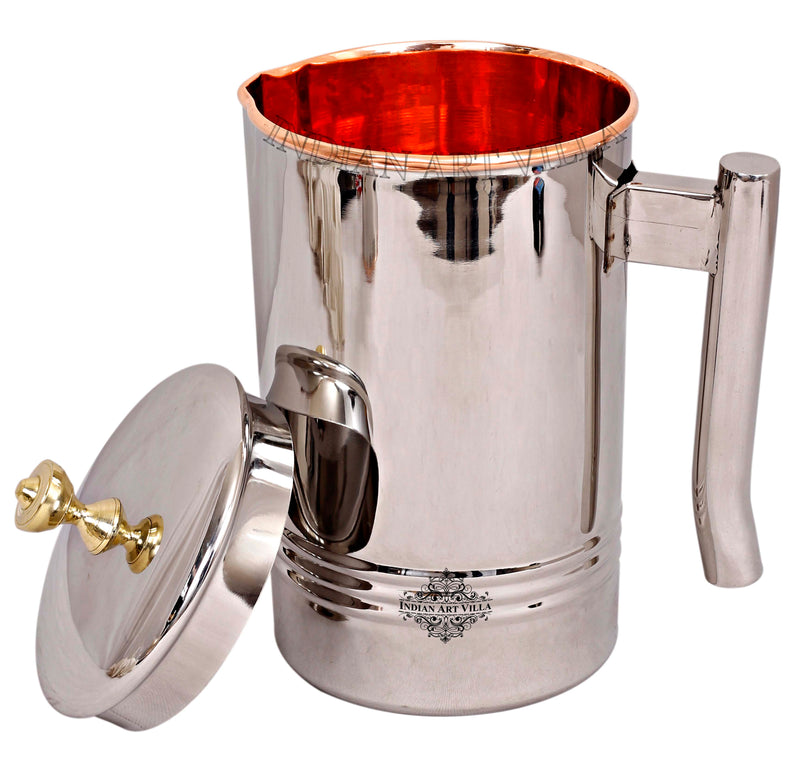 Pure Steel Copper Designer Jug With a L-Shaped Handle