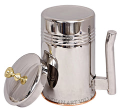 Pure Steel Copper Designer Jug With a L-Shaped Handle