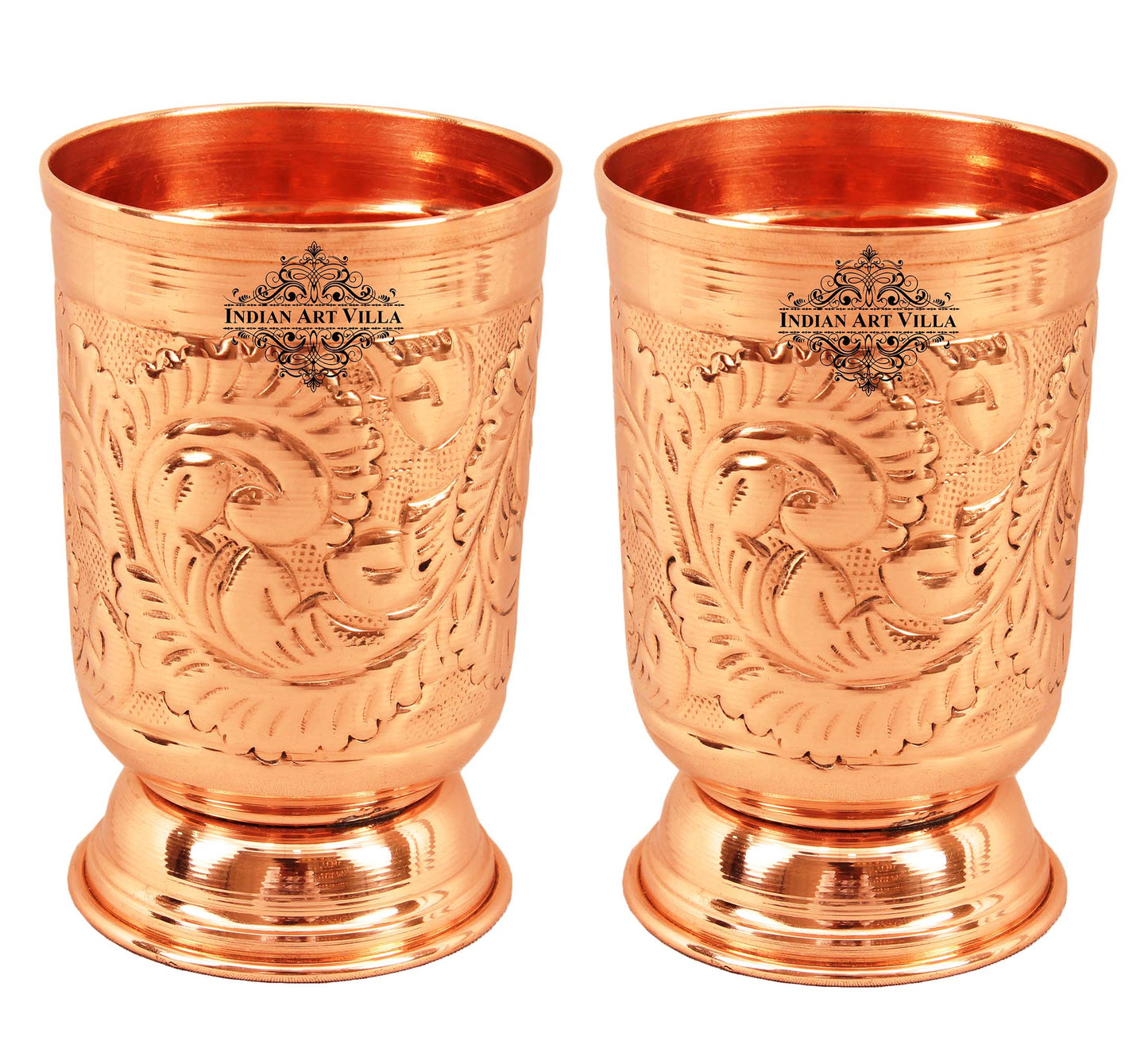 Pure Copper Designer Glass with Bottom  350ml