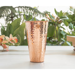 Pure Copper Handcrafted Embossed & Hammered Glass 525 ML