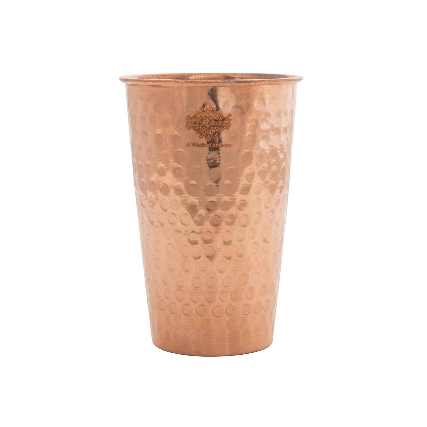 Pure Copper tumbler Glass Cup, Designer Small, 350 ML