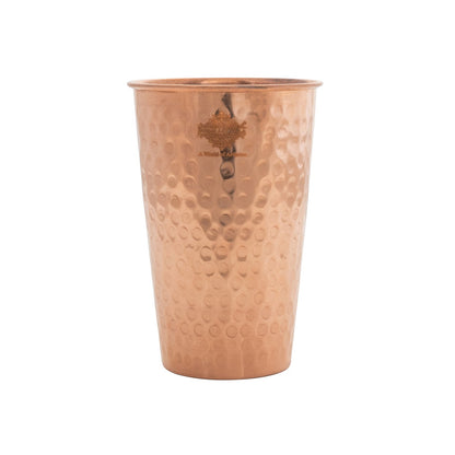 Pure Copper tumbler Glass Cup, Designer Small, 350 ML