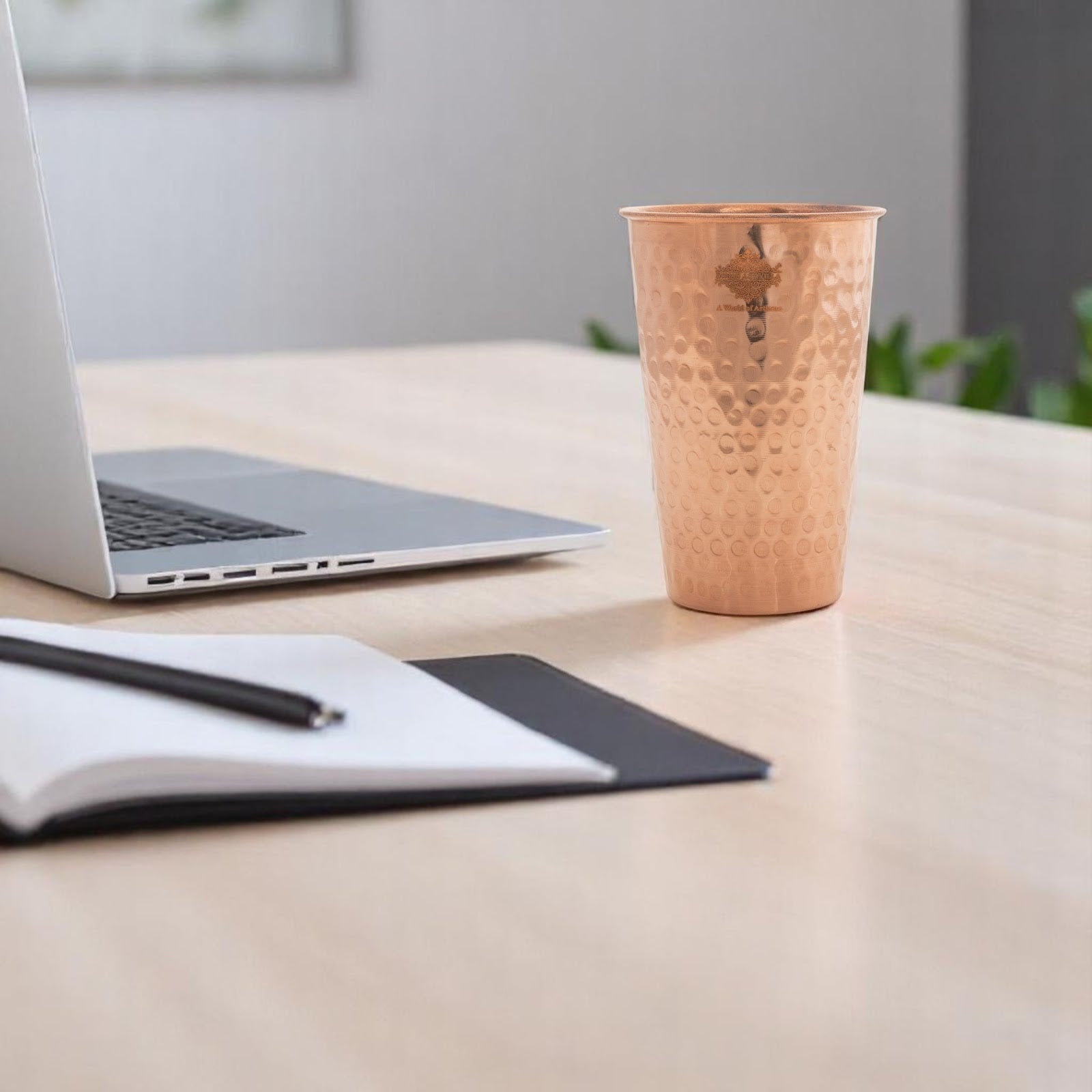 Pure Copper tumbler Glass Cup, Designer Small, 350 ML