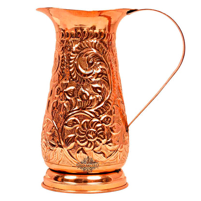 Pure Copper Jug, Royal Designer, Storage Drinking water Pitcher