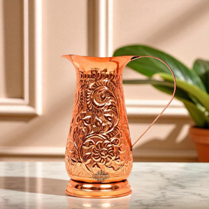 Pure Copper Jug, Royal Designer, Storage Drinking water Pitcher