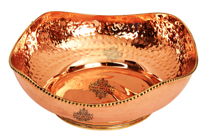 Pure Brass Copper Handmade Designer Fruit Bowl