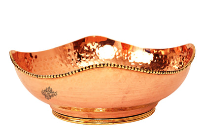 Pure Brass Copper Handmade Designer Fruit Bowl