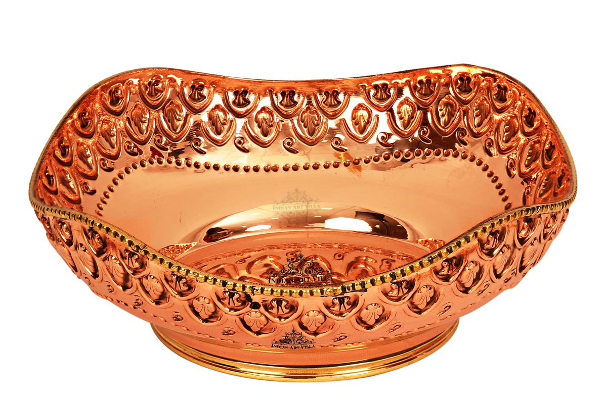 Brass Copper Designer Fruit Bowl/Bread Basket