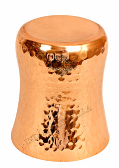 Pure Copper Glass with Embossed & Hammered Design 300ml