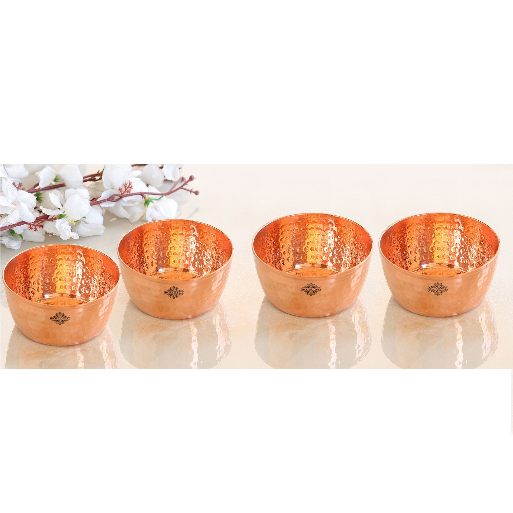 Hammered Copper Bowl, Serveware Dinnerware, Hotel Restaurant, Brown