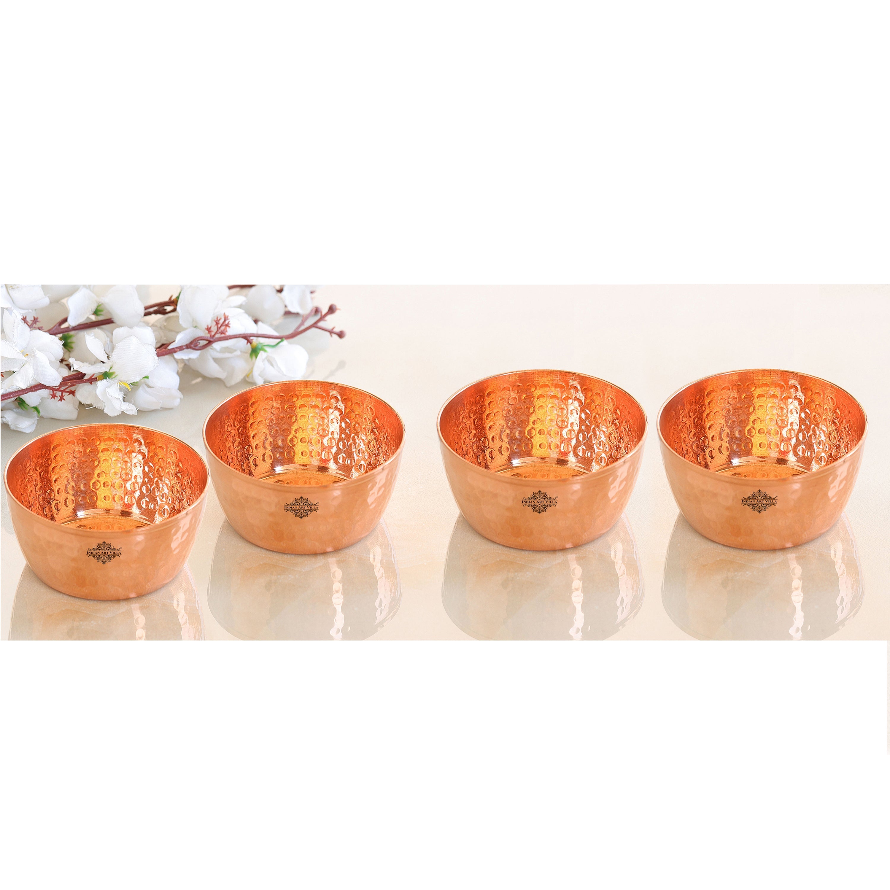 Hammered Copper Bowl, Serveware Dinnerware, Hotel Restaurant, Brown