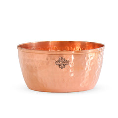 Hammered Copper Bowl, Serveware Dinnerware, Hotel Restaurant, Brown