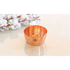 Hammered Copper Bowl, Serveware Dinnerware, Hotel Restaurant, Brown