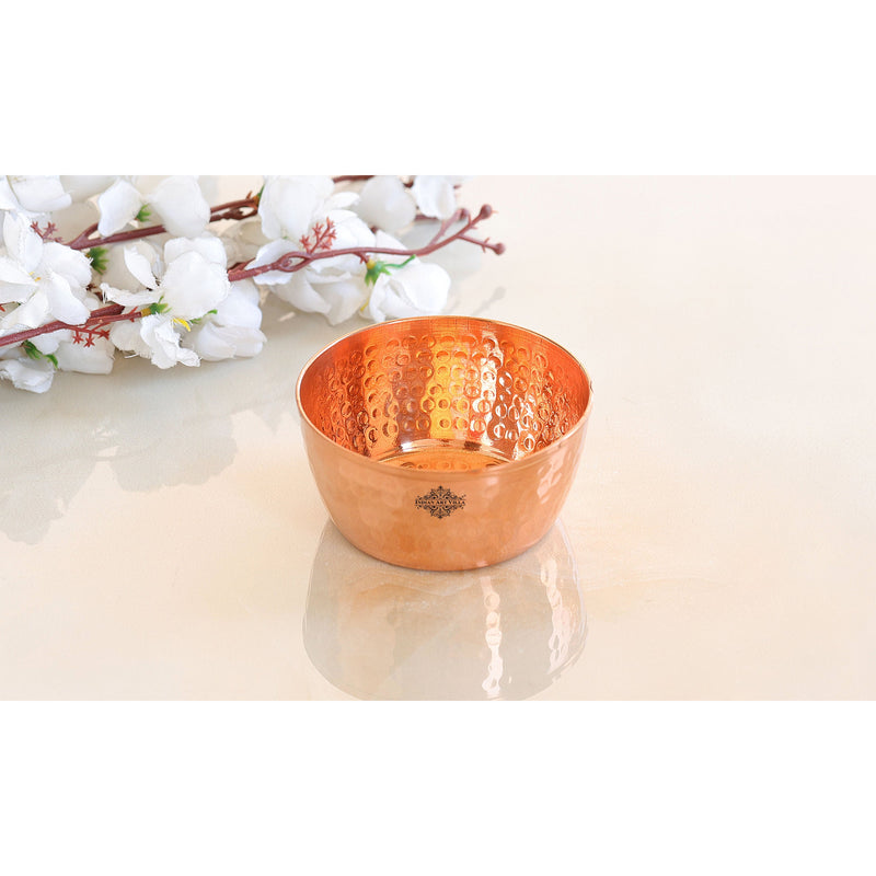 Hammered Copper Bowl, Serveware Dinnerware, Hotel Restaurant, Brown