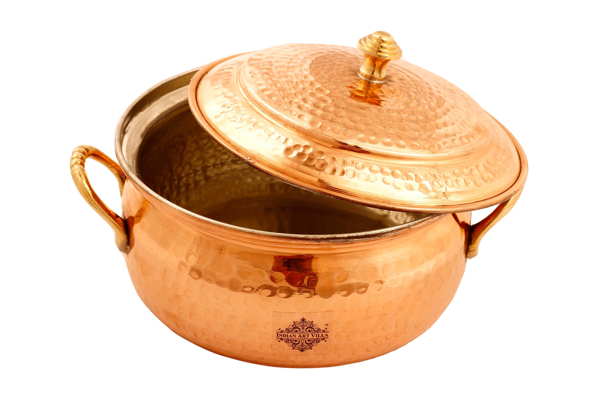 Handmade Pure Copper Casserole with Tin Lining, Cookware, Serveware