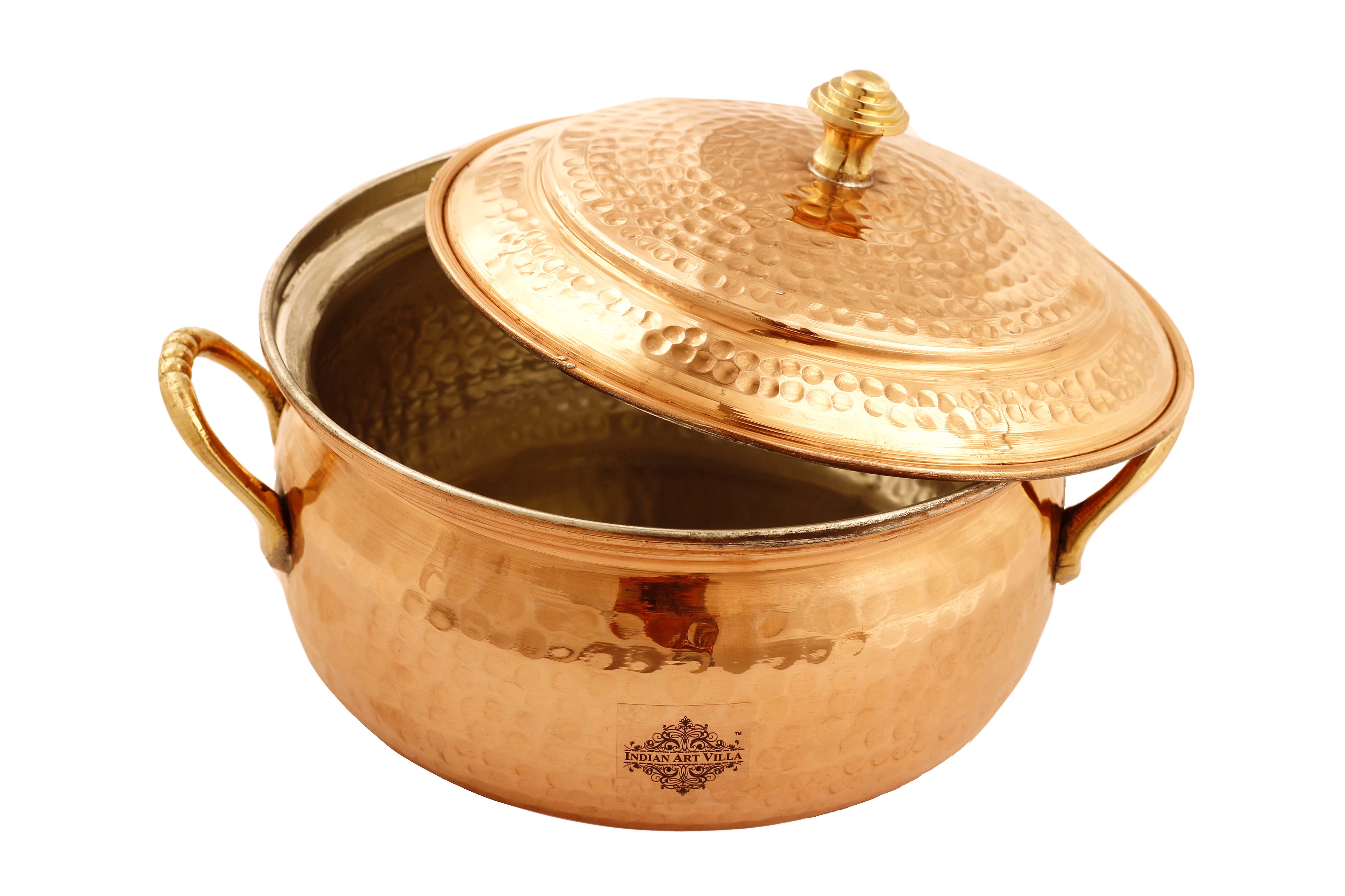 Handmade Pure Copper Casserole with Tin Lining, Cookware, Serveware