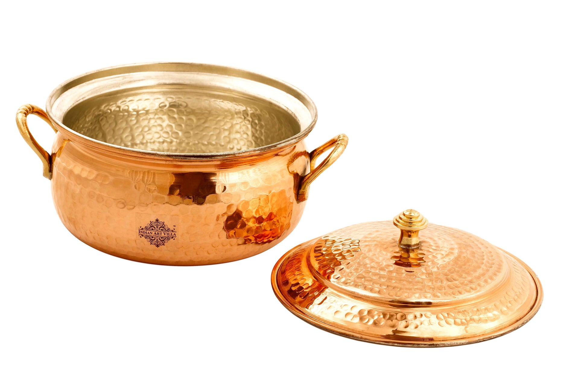 Handmade Pure Copper Casserole with Tin Lining, Cookware, Serveware