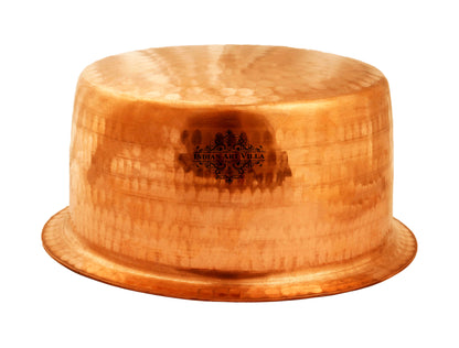 Handcrafted Pure Copper Hammered Design Patila | Bhagona, Servware, 4.2 Ltr.