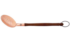 Set of 3 Copper Serving Spoon With Wooden Handle And Ring
