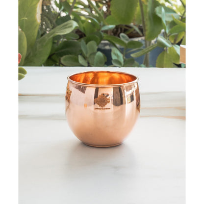 Copper Glass Tumbler, Serving Water, Storage Purpose, Volume 480 ML