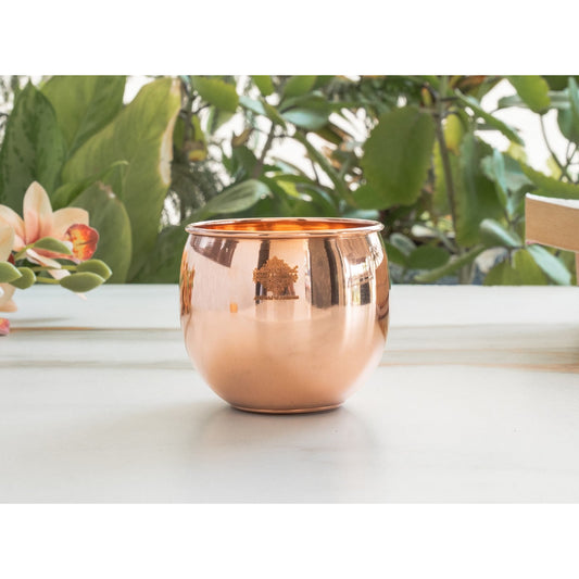 Copper Glass Tumbler, Serving Water, Storage Purpose, Volume 480 ML