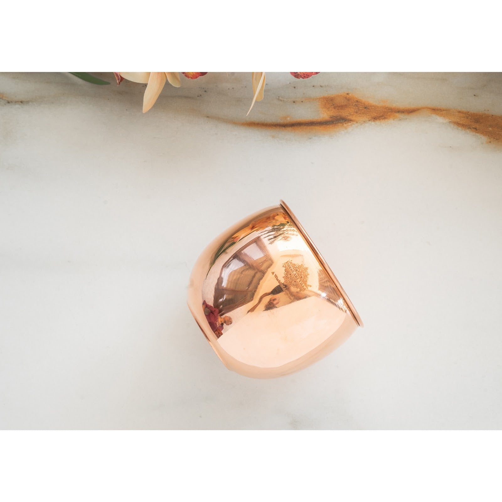 Copper Glass Tumbler, Serving Water, Storage Purpose, Volume 480 ML