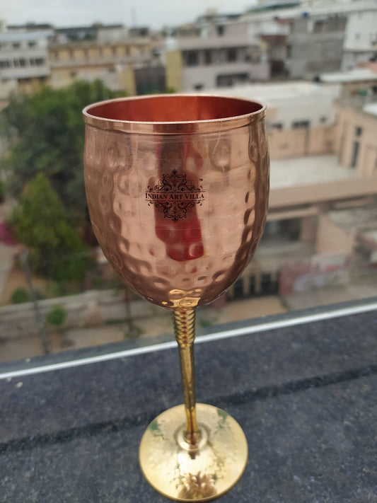 Handmade Hammered Copper & Brass Champagne Wine Glass – 350 ML, Premium Quality for Wine Bars & Restaurants