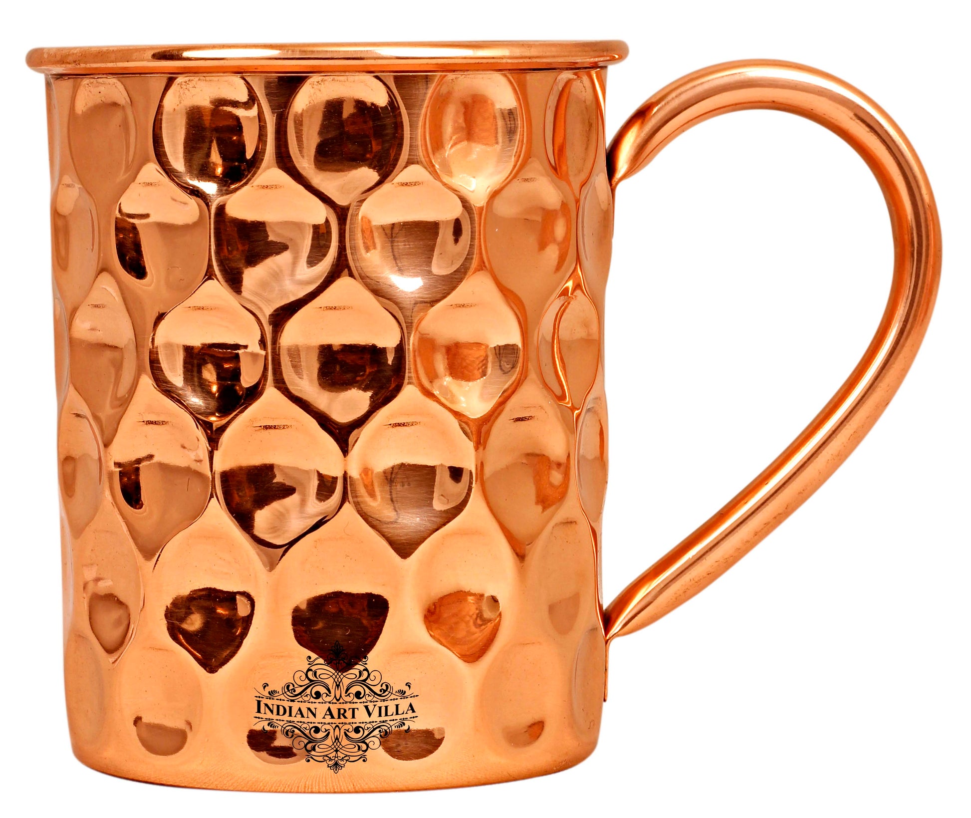 Pure Copper Big Diamond Design Beer Mug Cup