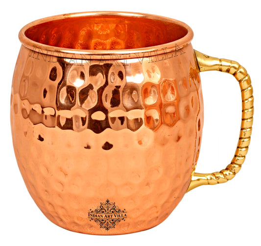 Pure Copper Hammered Design Moscow Mule Beer Mug